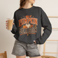 Pumpkin Season Sweatshirt | Fall Pumpkin Graphic, Autumn Leaves