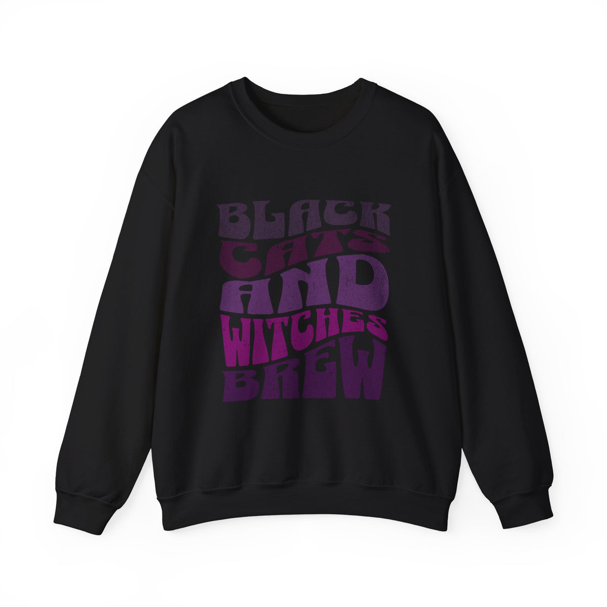 Black Cats and Witches Brew Sweatshirt | Halloween spooky typography