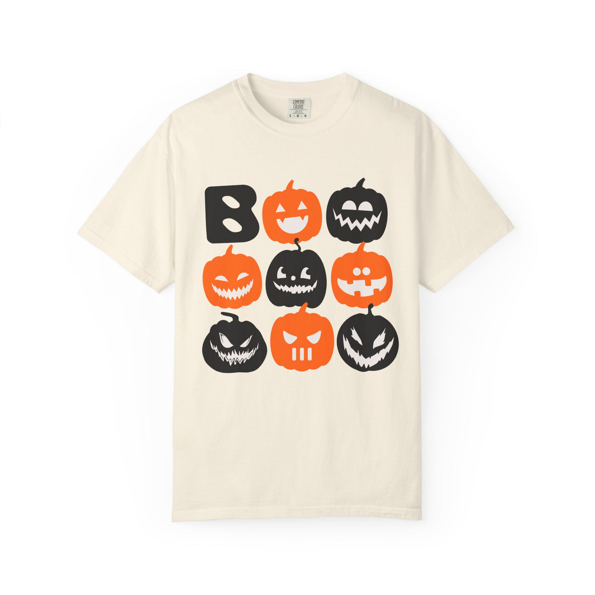 Jack-o-Lantern Faces T-shirt | Halloween Pumpkins Boo Pattern