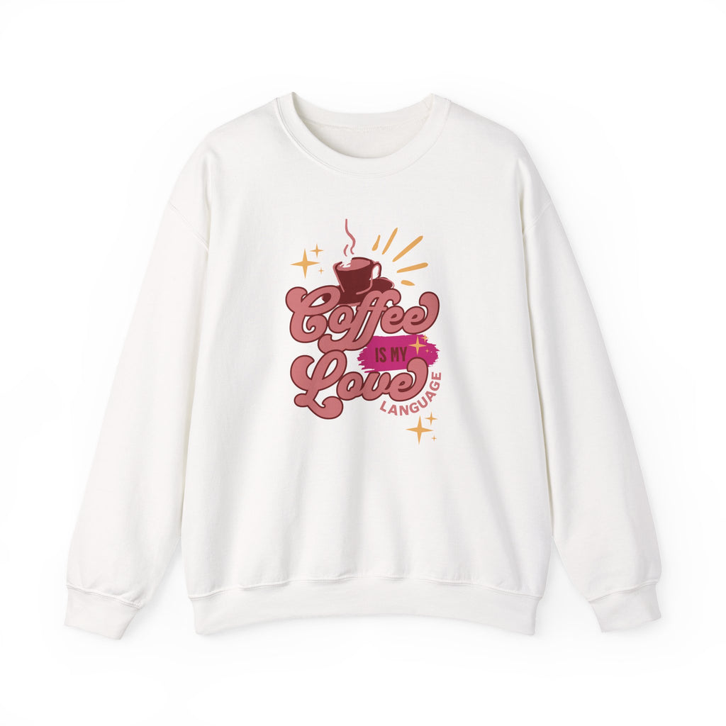 Coffee Is My Love Language Sweatshirt | Cute Retro Cup Illustration