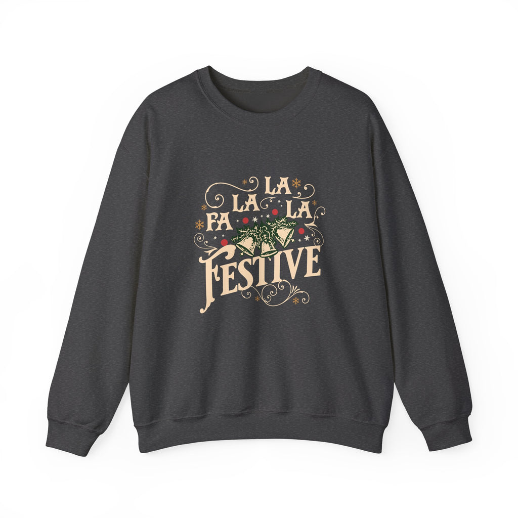 Christmas Sweatshirt |Fa La La La Festive Holiday Style Bells