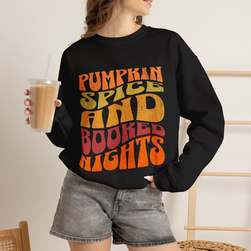 Pumpkin Spice and Booked Nights Sweatshirt | Fall Reading Vibes