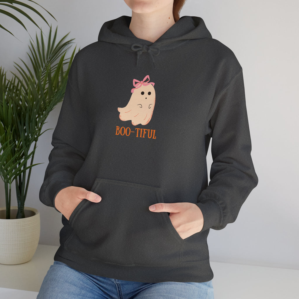 Cute Ghost "Boo-tiful" Hoodie | Halloween Ghost Illustration