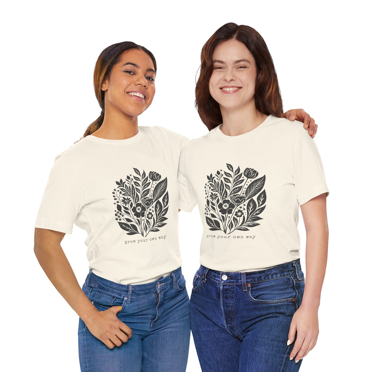 Botanical Floral Illustration Tee | Grow Your Own Way