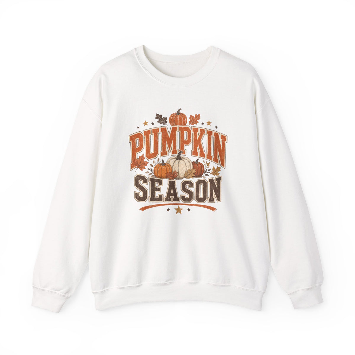 Pumpkin Season Sweatshirt | Fall Pumpkin Graphic, Autumn Leaves