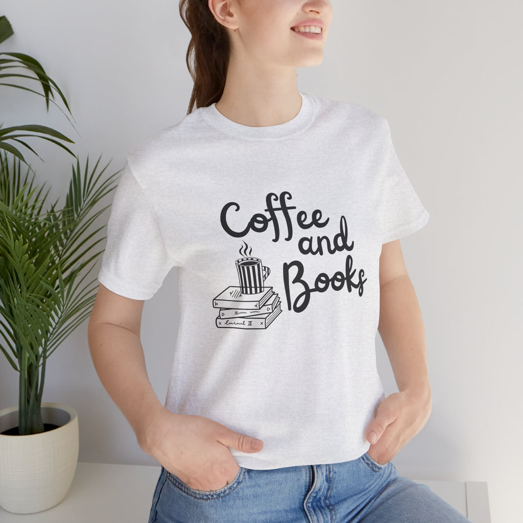 Coffee and Books T-Shirt | Book Lover Tee, Reading Coffee Design