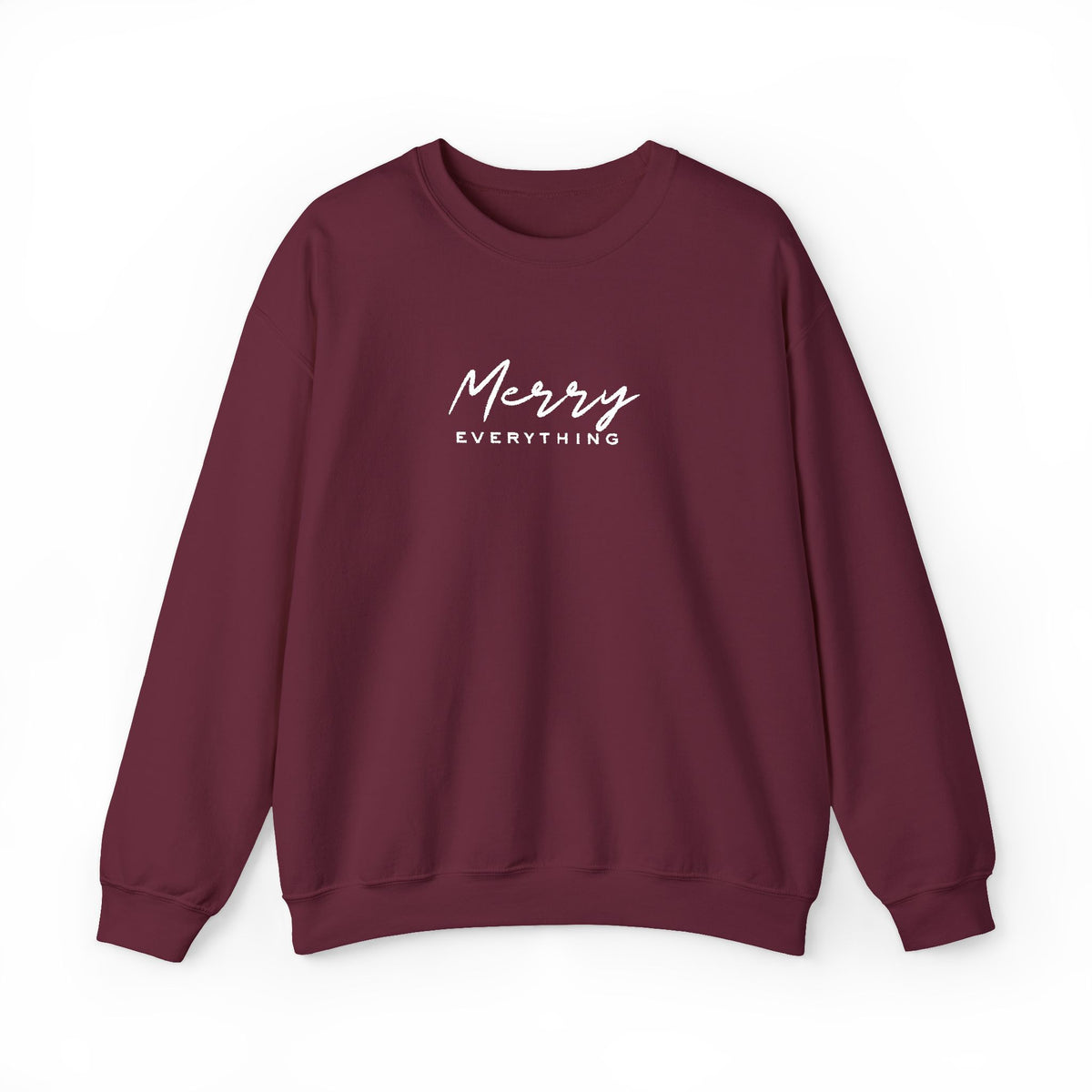 Embroidered Sweatshirt Christmas | Merry Everything Minimalist Crewneck