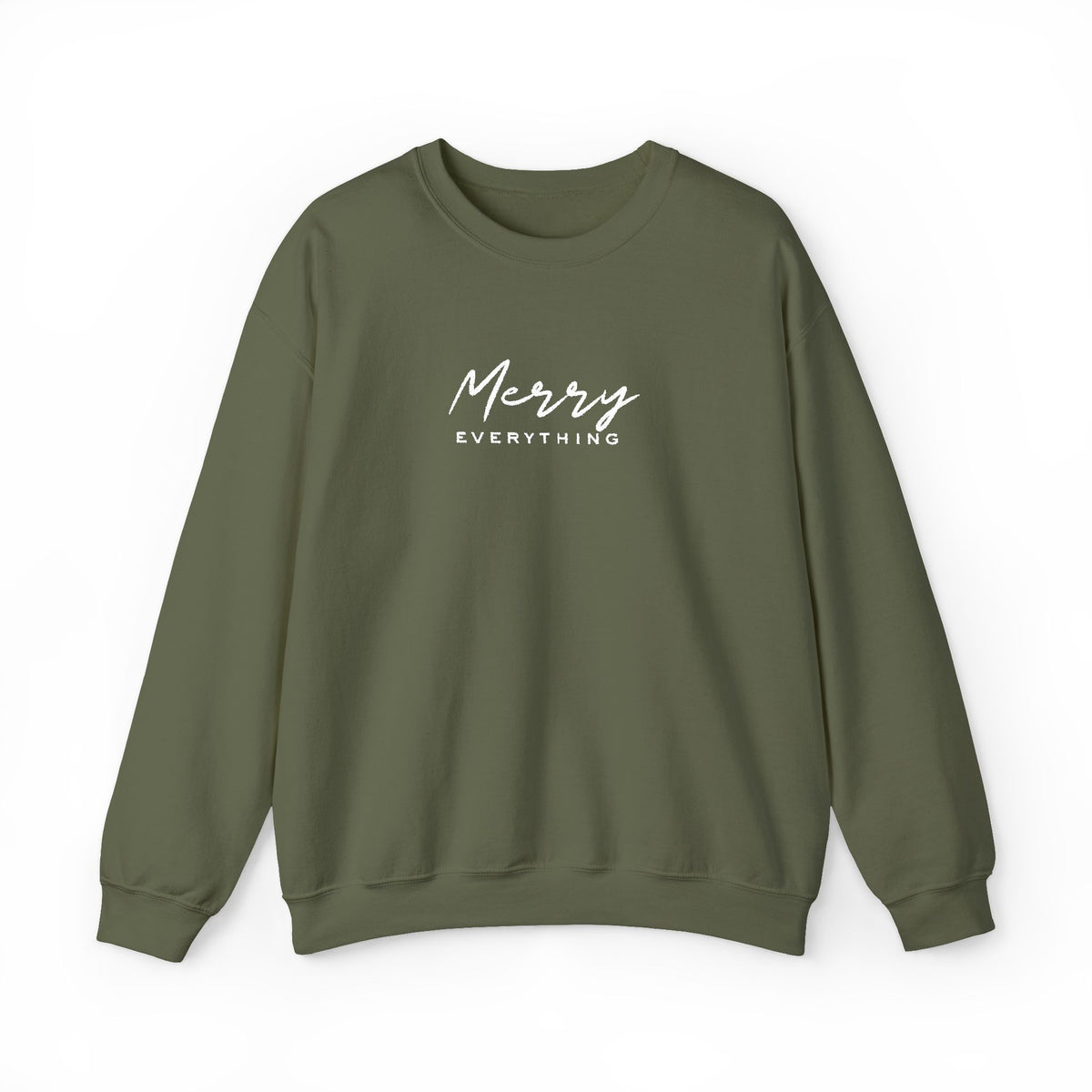 Embroidered Sweatshirt Christmas | Merry Everything Minimalist Crewneck