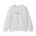 Embroidered Sweatshirt Mahjong Club | Minimalist Typography Asian Game Crewneck