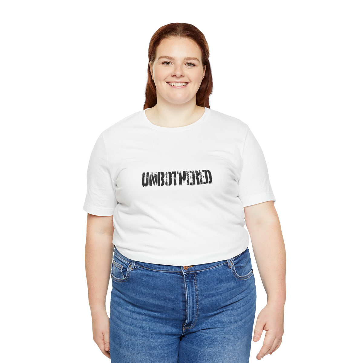UNBOTHERED T-Shirt | Distressed Text Graphic Tee