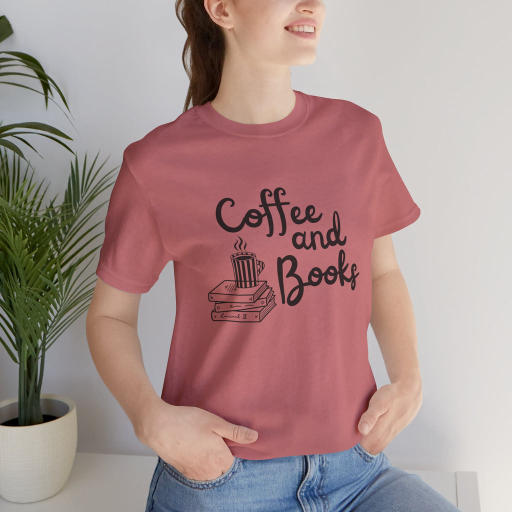 Coffee and Books T-Shirt | Book Lover Tee, Reading Coffee Design