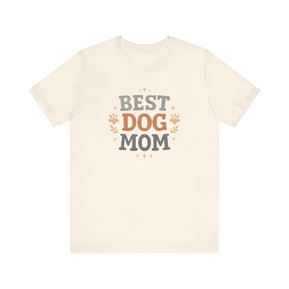Best Dog Mom T-Shirt | Dog Mom Tee, Paw Print Typography