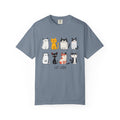 Cute Cat Illustration Cat Lady T-shirt | Kitty Lineup, Whimsical Cats