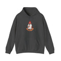Cute Ghost in Beanie Halloween Hoodie | Retro Boo Cool coffee drinking trick or treat Pumpkin Design