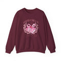Christmas Sweatshirt Coquette Style | Good Cheer Social Club Pink Ribbon Wreath Holiday Cozy Crew