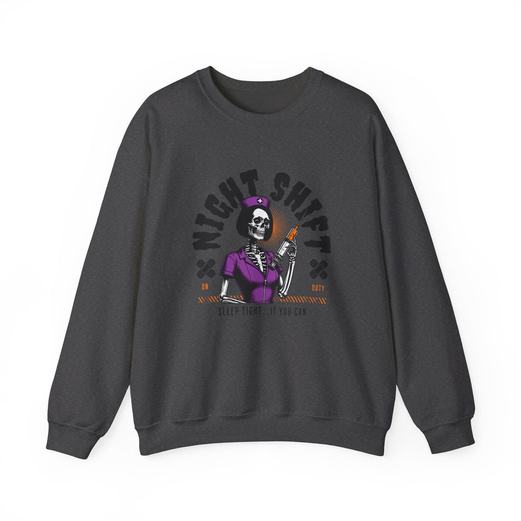 Nurse Sweatshirt Night Shift Skeleton | Sleep Tight If You Can