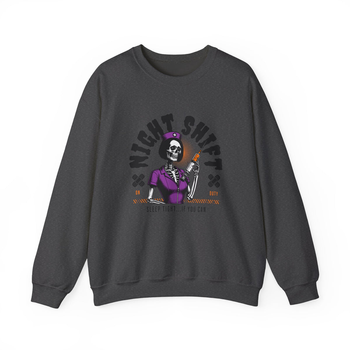 Nurse Sweatshirt Night Shift Skeleton | Sleep Tight If You Can