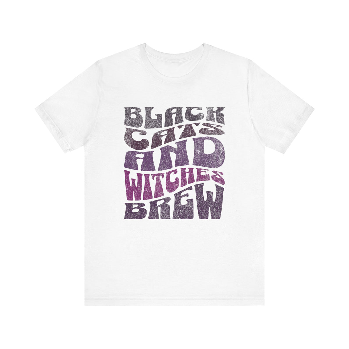 Black Cats and Witches Brew T-Shirt | Halloween Witchy Typography
