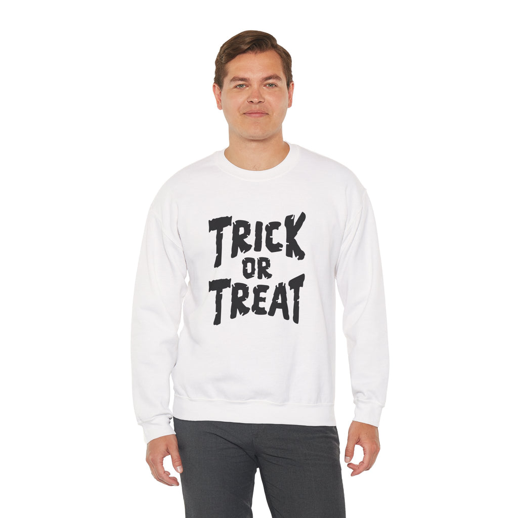 Trick or Treat Halloween lettering Crewneck Sweatshirt | Halloween sweater