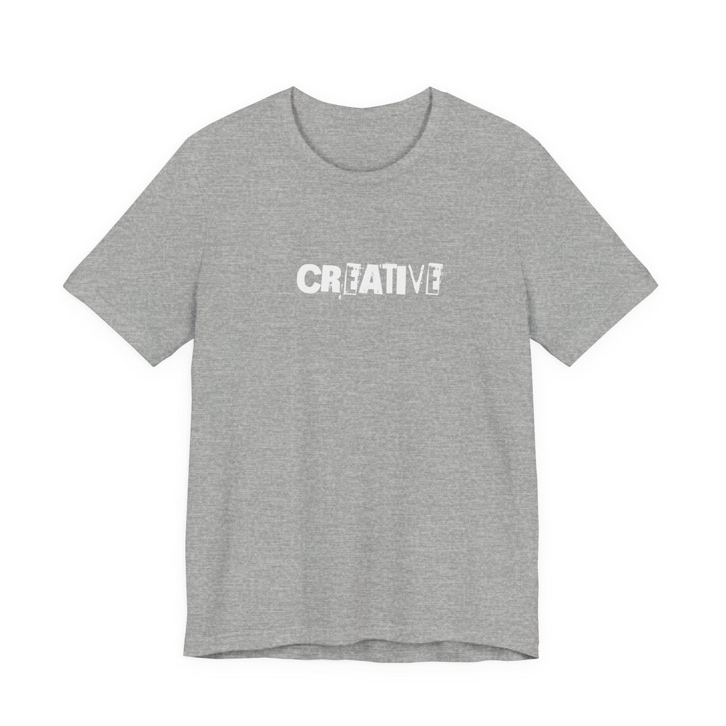 Creative Distressed Text T-Shirt | Minimal Typography Graphic Tee
