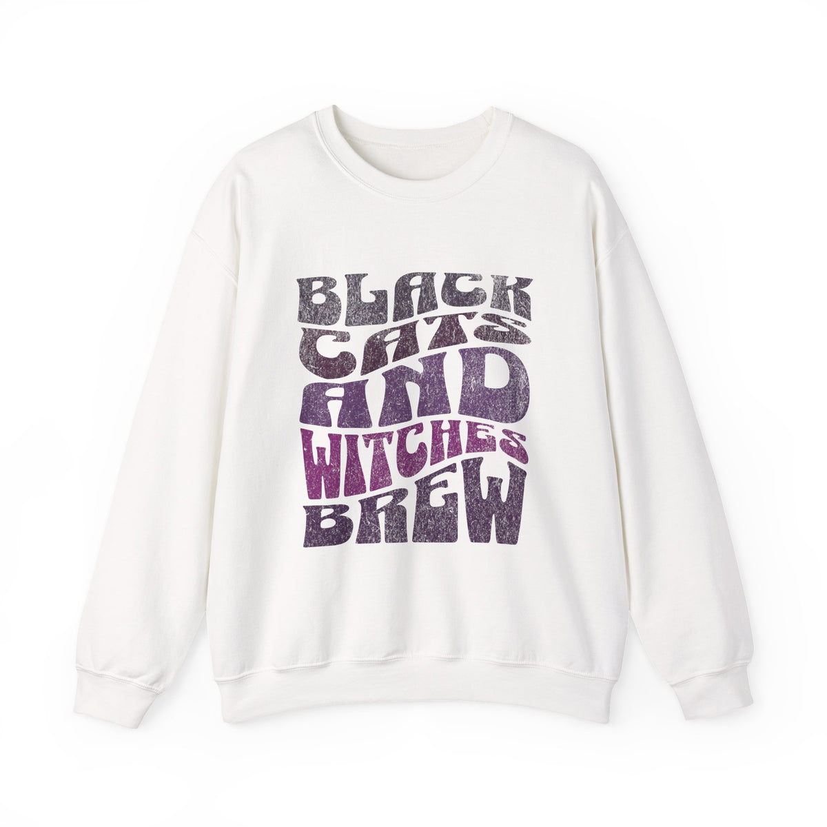 Black Cats and Witches Brew Sweatshirt | Halloween spooky typography