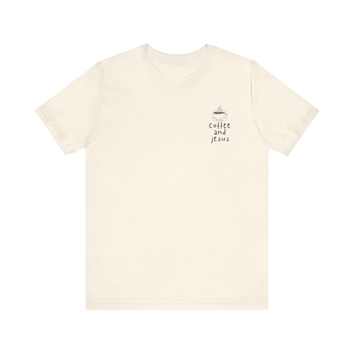 Coffee and Jesus Tee | Minimal Coffee Cup Christian Shirt