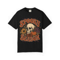 Spooky Season Skull Pumpkin Floral T-shirt | Halloween Fall Tee