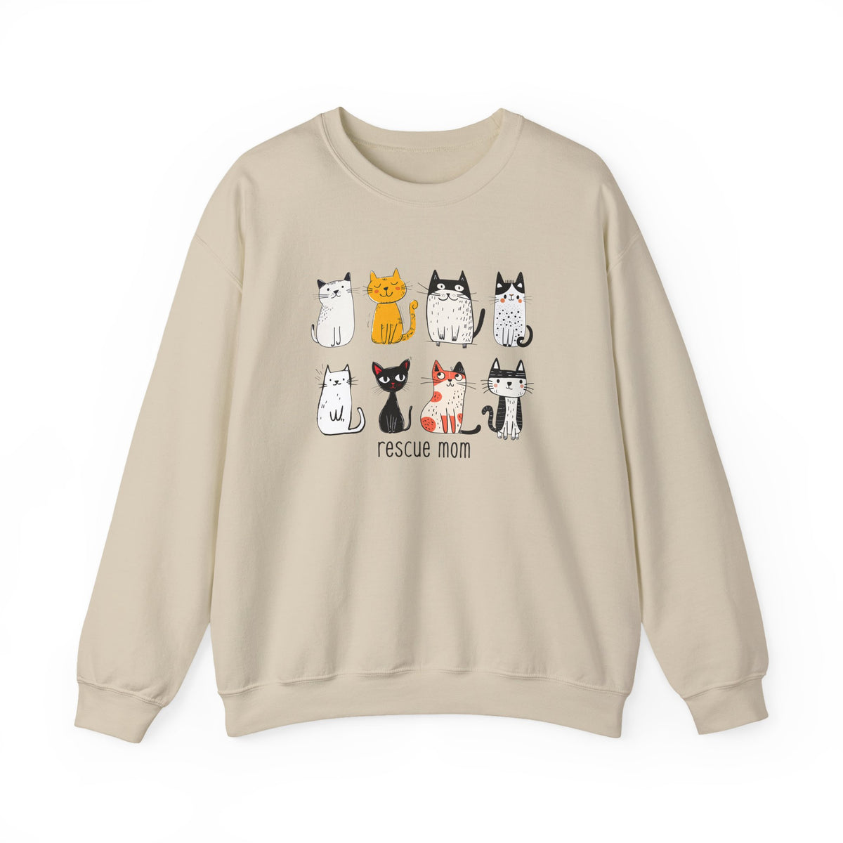 Rescue Mom Cats sweatshirt | Cat Mom Crewneck, Animal Rescue Shirt