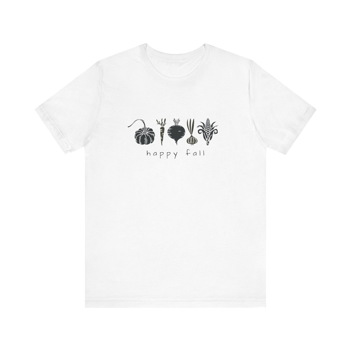Happy Fall pumpkin beet corn illustrations T-Shirt | Fall harvest tee
