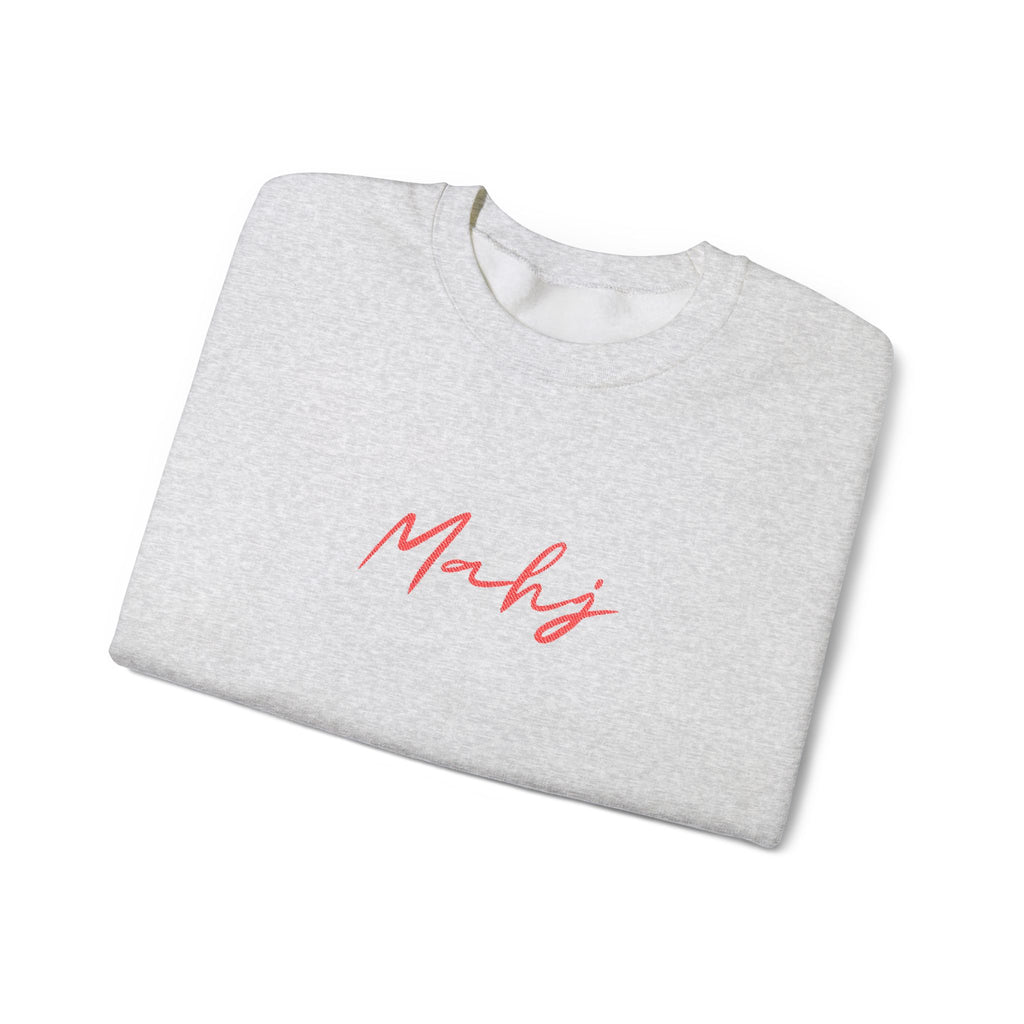 Embroidered Sweatshirt Mahj | Mahjong Minimal Script Crewneck