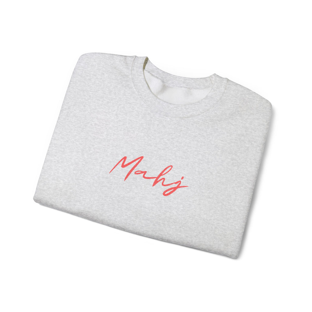 Embroidered Sweatshirt Mahj | Mahjong Minimal Script Crewneck