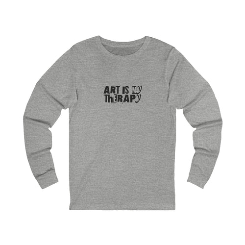 Art Is My Therapy Long Sleeve Tee | Typography Art Therapy Shirt