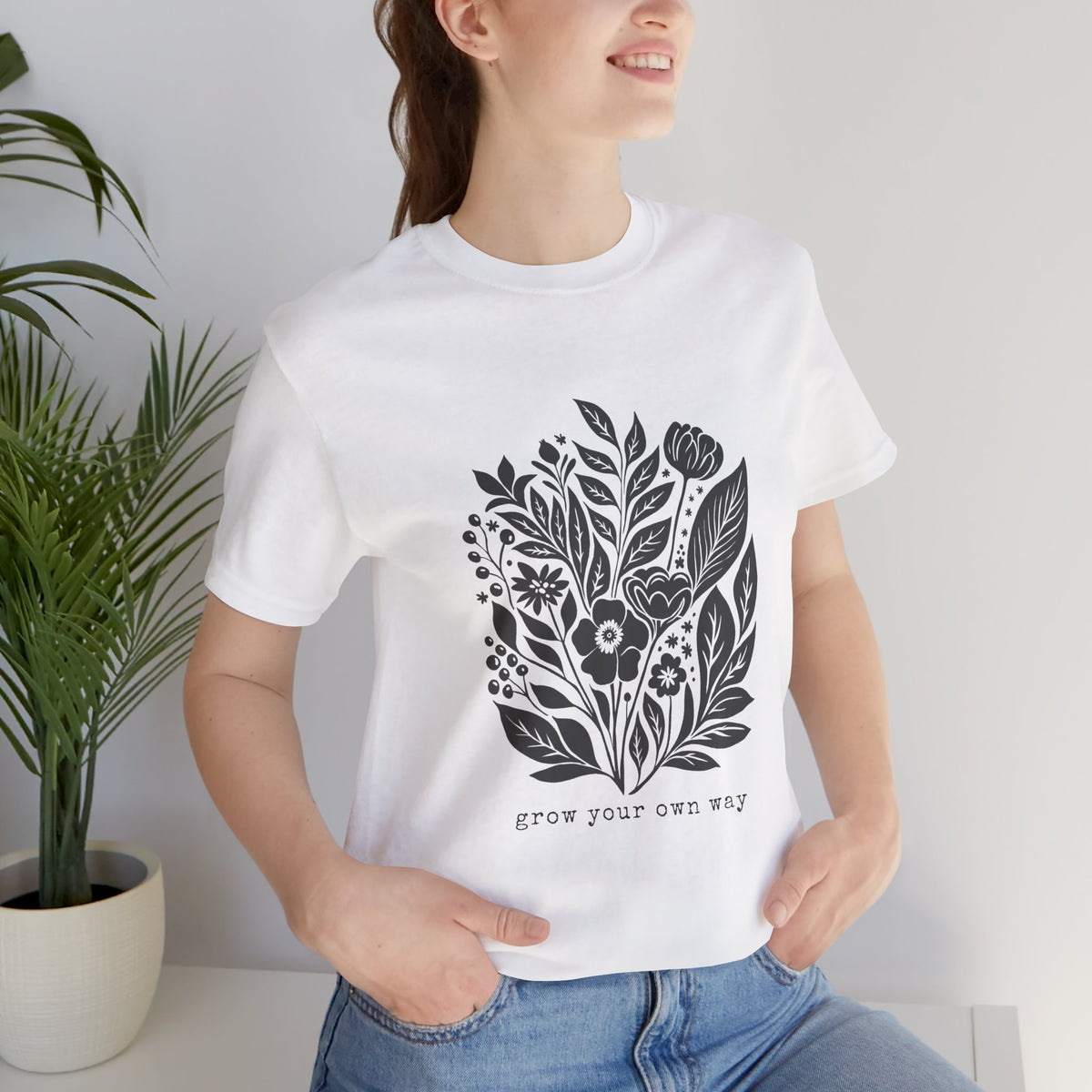 Botanical Floral Illustration Tee | Grow Your Own Way