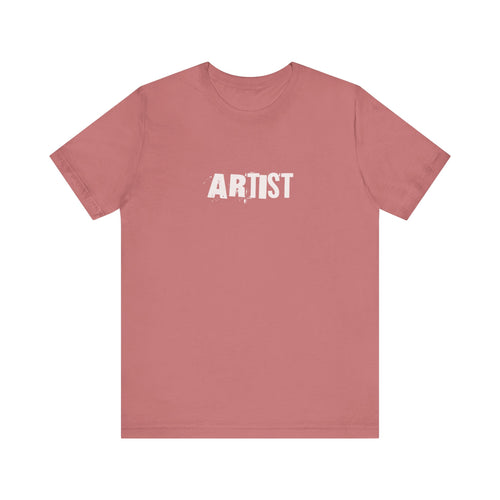 Artist T-Shirt | Minimal Distressed Text Graphic, Short Sleeve Tee