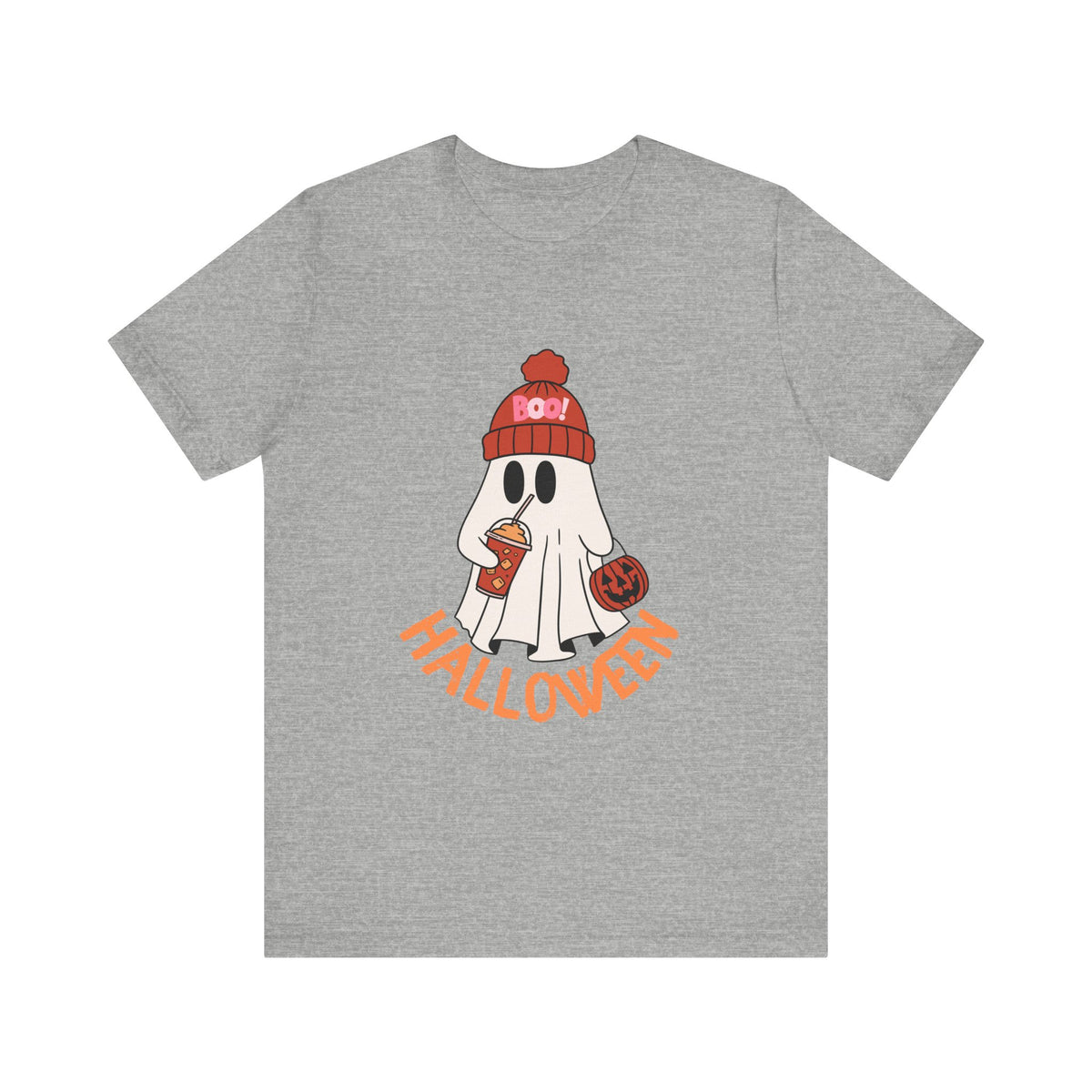 Cozy Beanie Ghost Halloween T-Shirt | Trick-or-Treat Costume Tee