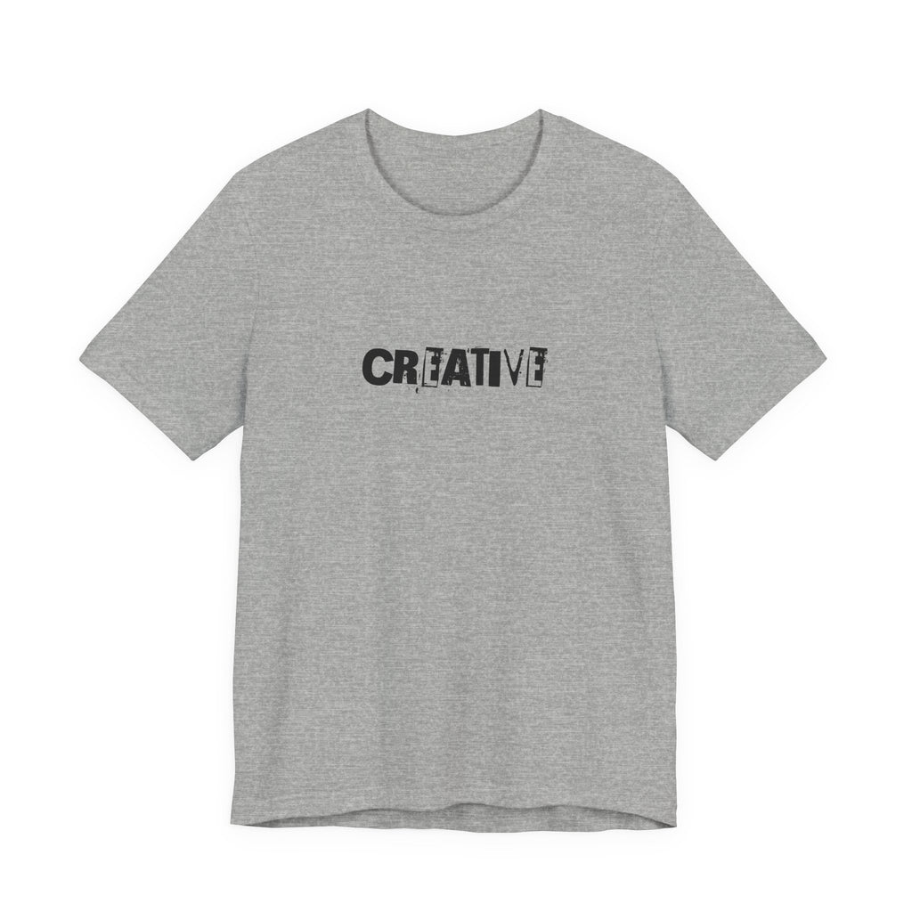 Creative text T-Shirt | distressed typography, minimalist art