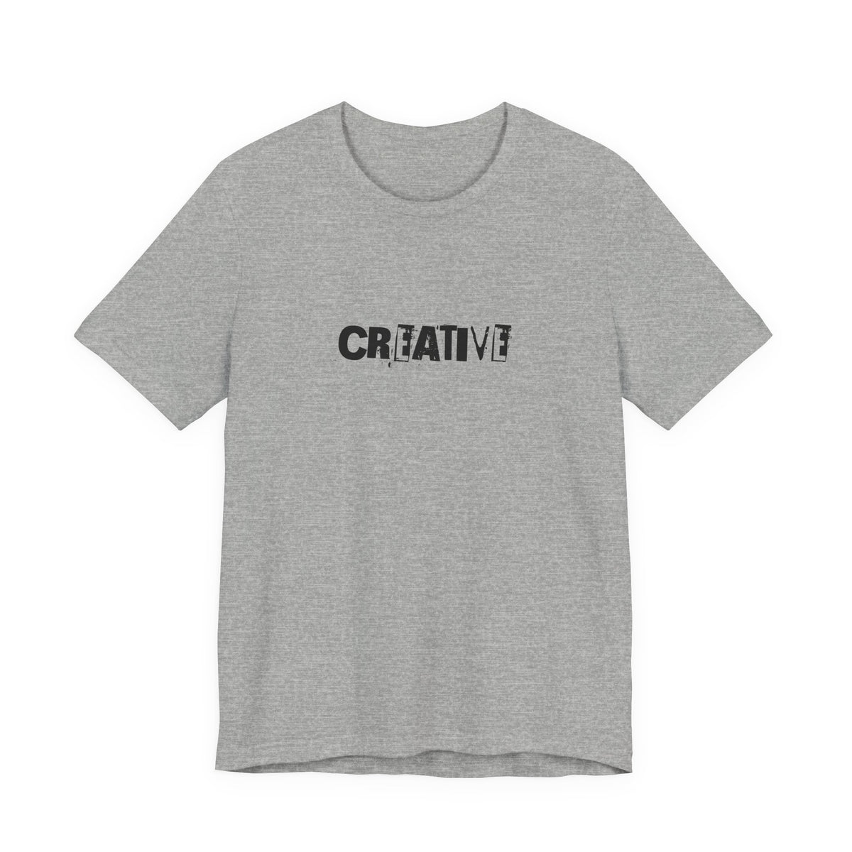 Creative text T-Shirt | distressed typography, minimalist art