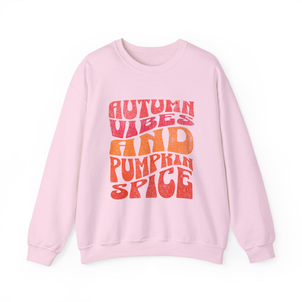 Autumn Vibes and Pumpkin Spice Sweatshirt | Fall Typography Crewneck