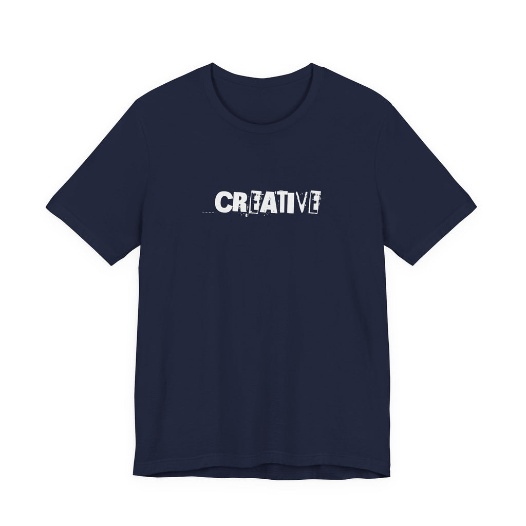 Creative Distressed Text T-Shirt | Minimal Typography Graphic Tee