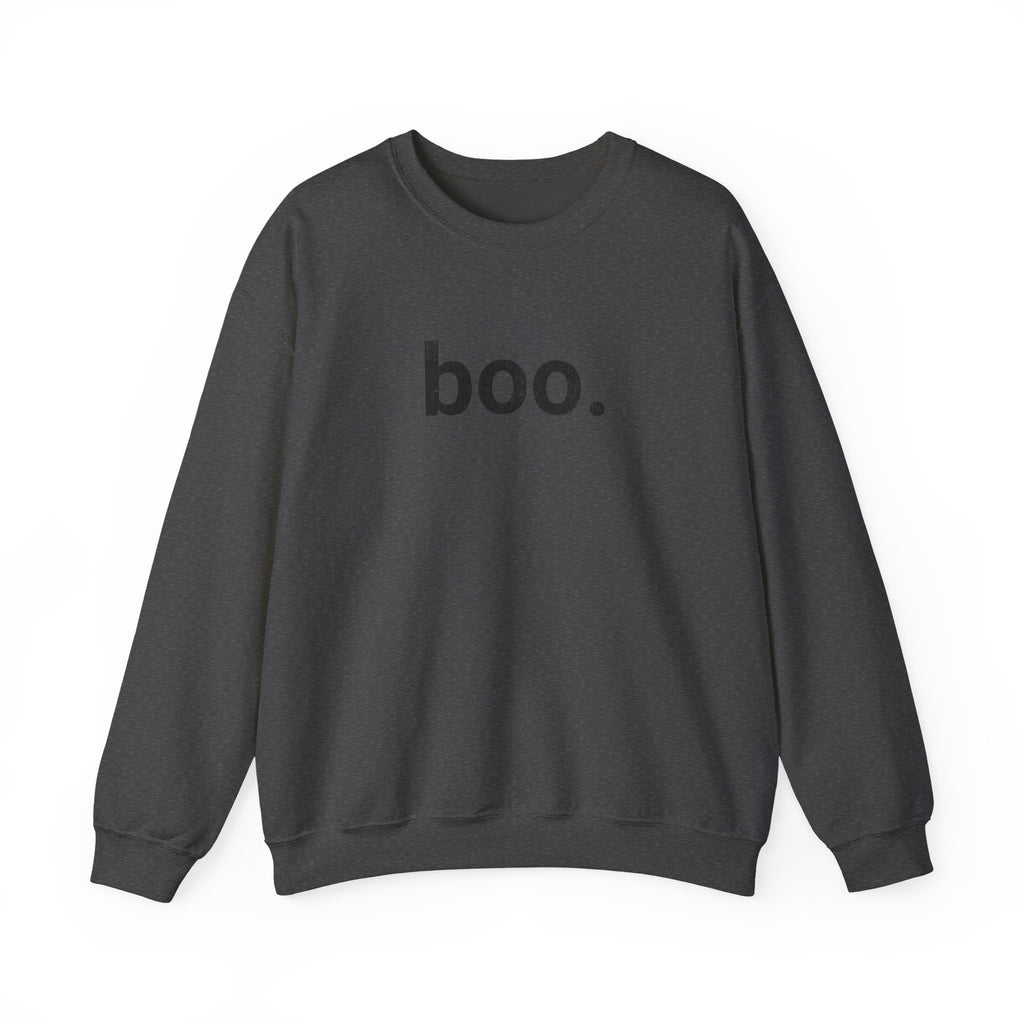 boo distressed sweatshirt | Minimal Halloween Text Design