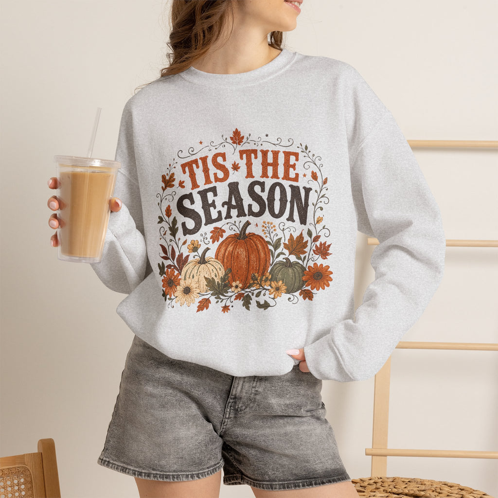 Tis The Season pumpkin floral sweatshirt | Fall autumn harvest crewneck