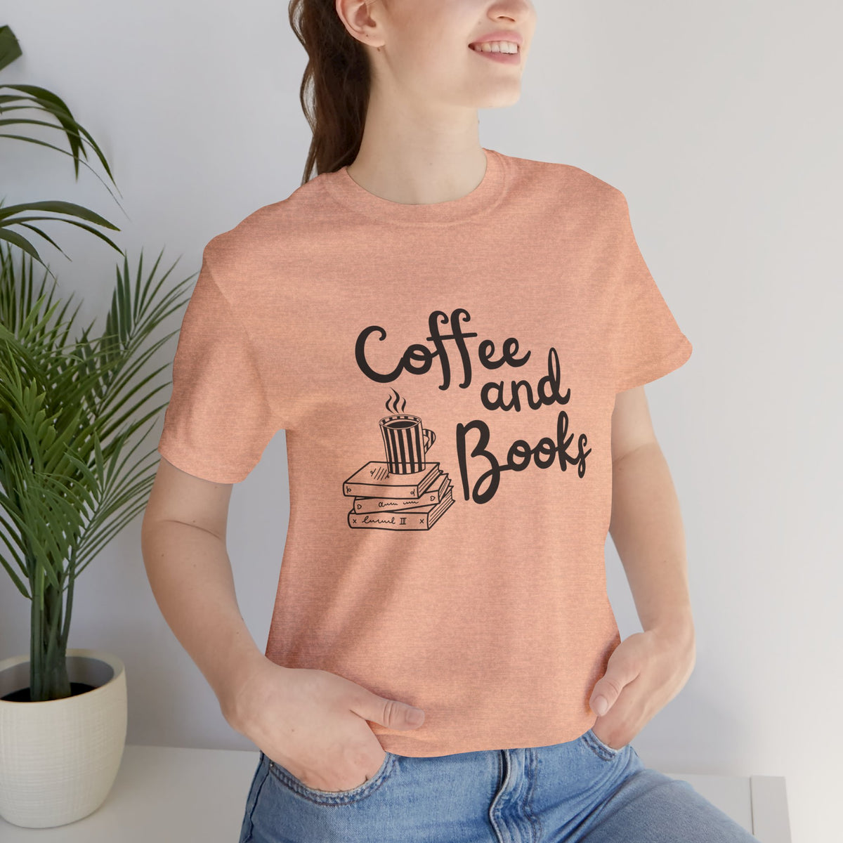 Coffee and Books T-Shirt | Book Lover Tee, Reading Coffee Design