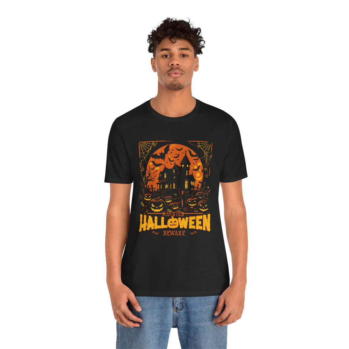 Haunted House Halloween Tee | Spooky Pumpkin Jack O Lanterns