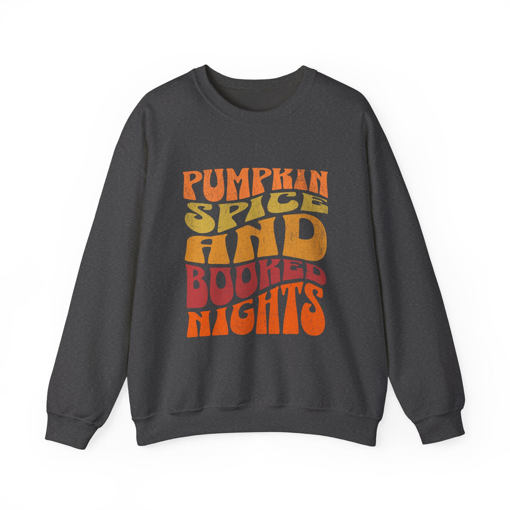 Pumpkin Spice and Booked Nights Sweatshirt | Fall Reading Vibes