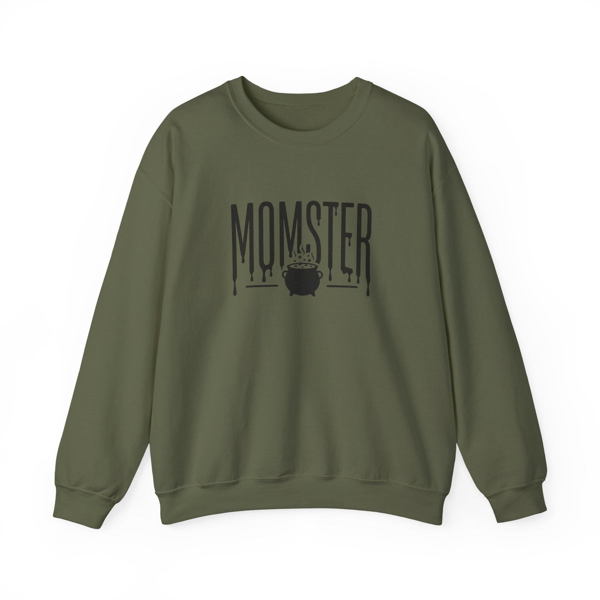 Momster Halloween Sweatshirt | spooky scary witch cauldron mom graphic