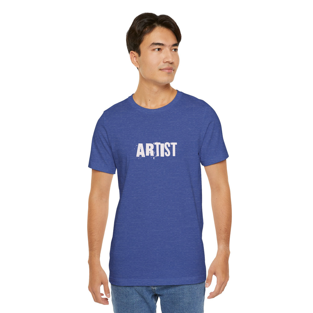 Artist T-Shirt | Minimal Distressed Text Graphic, Short Sleeve Tee