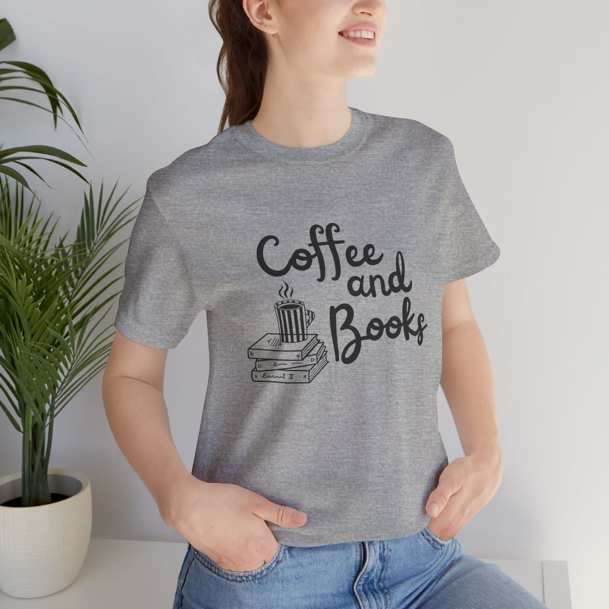Coffee and Books T-Shirt | Book Lover Tee, Reading Coffee Design