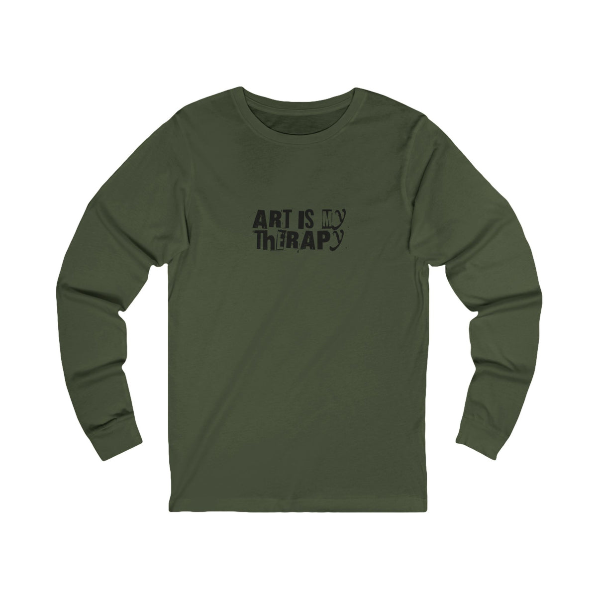 Art Is My Therapy Long Sleeve Tee | Typography Art Therapy Shirt