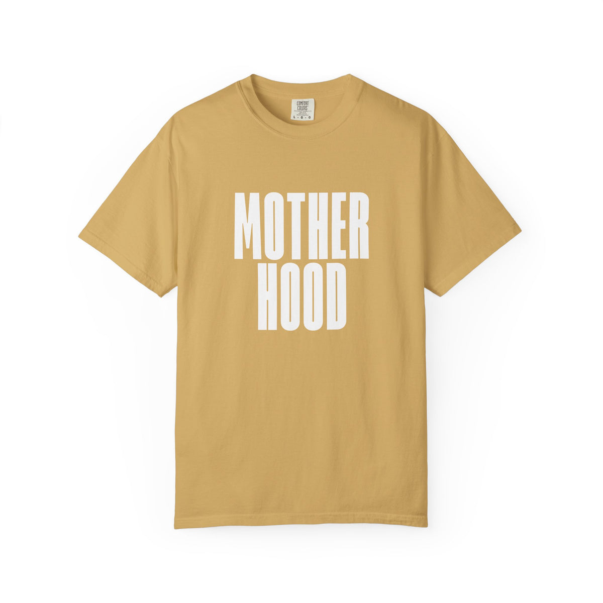 MOTHERHOOD bold block text Comfort Colors T-Shirt | Mom shirt, Typography tee