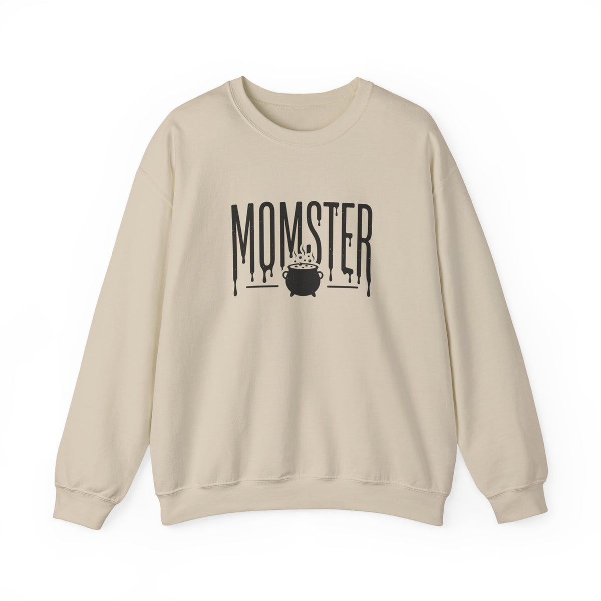 Momster Halloween Sweatshirt | spooky scary witch cauldron mom graphic